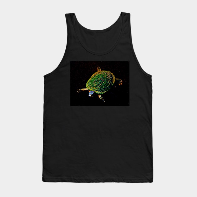 Glowing Turtle Tank Top by jillnightingale